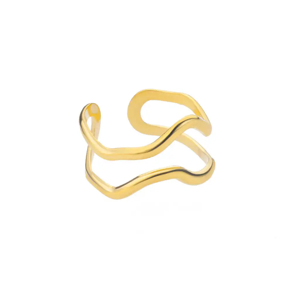 Stainless Steel Rings For Women 2026 Trend Open Gold Color Double Bead Ball Ring Wedding Aesthetic Jewelry Couple Gift anillos