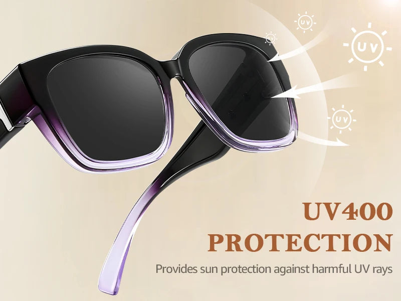 Coolear Fit Over Sunglasses Mens Womens Polarised, Wear Over Glasses Sunglasses Ladies Sun Spectacles for Driving Walking Sport UV400 Protection