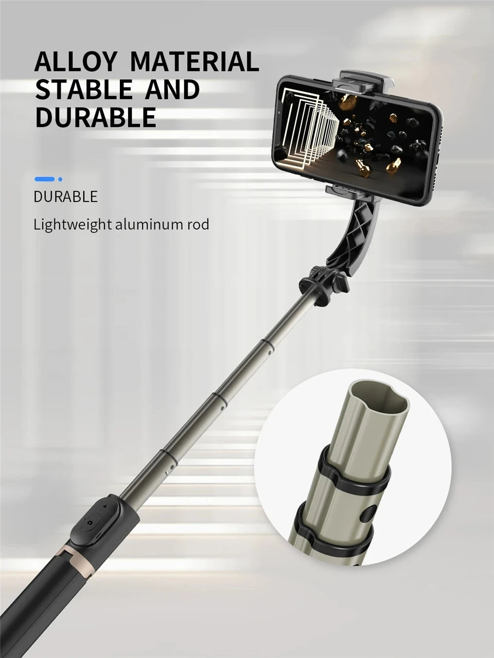 BSLIUFANG NEW mini 360 Rotation Following Shooting Mode Stabilizer Gimbal For Smartphone Live Photography Selfie Stick Tripod