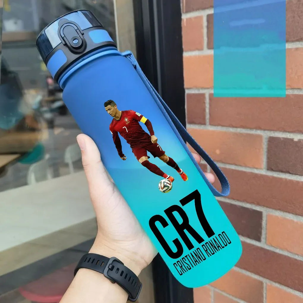 Cristiano Ronaldo Sports Water Bottle Leak Proof Colorful Plastic Cup Drinking Outdoor Travel Portable Gym Fitness Jugs gift