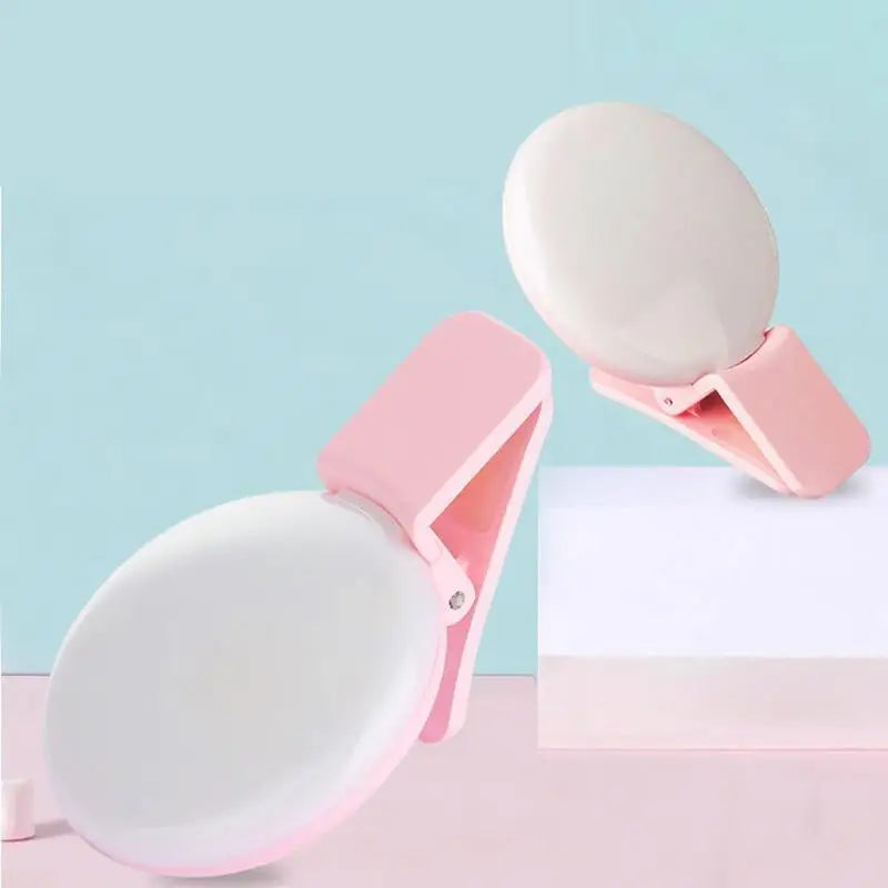 Light Mobile Phone Fill Flash Lens Portable LED External Fill Light Mini Circular Fill Light Clip For IPhone