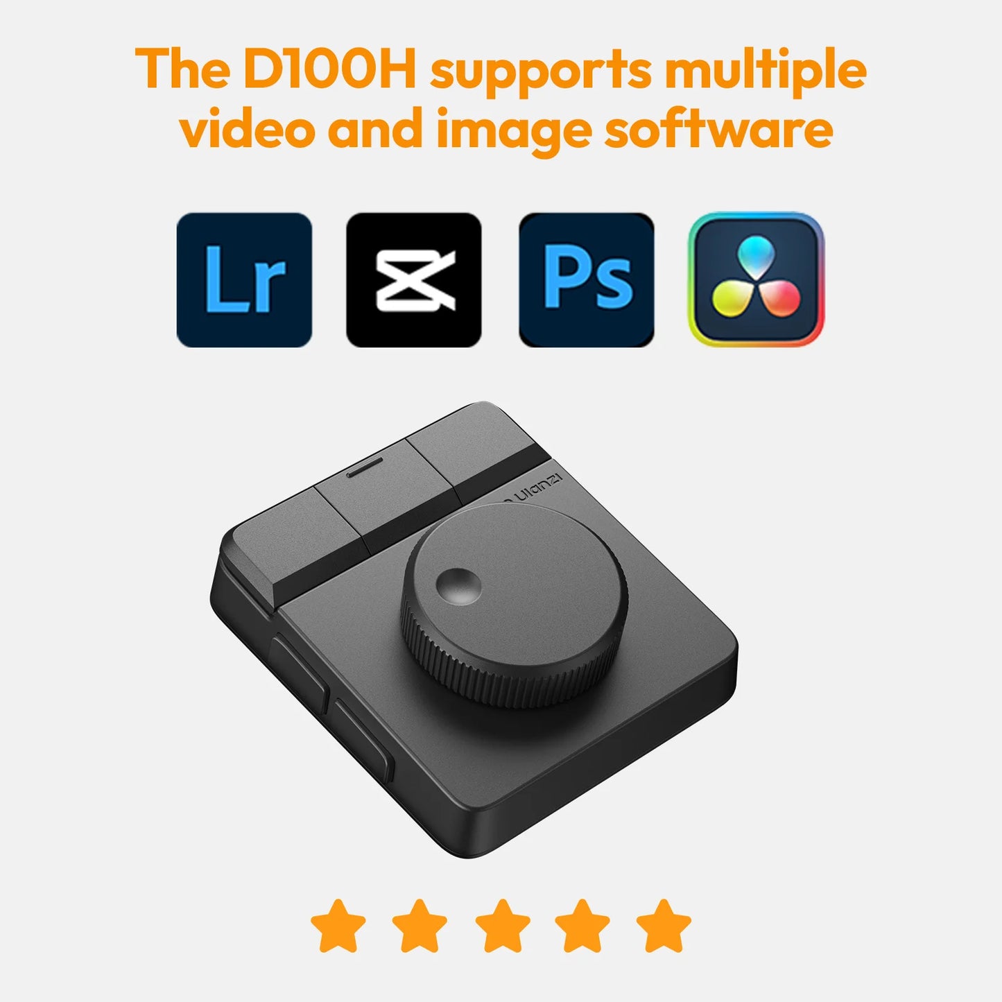 Ulanzi D100H Dial Creative Controller Video Editing Assistant for Youtube Tiktok PR PS Support Bluetooth Key Production Console