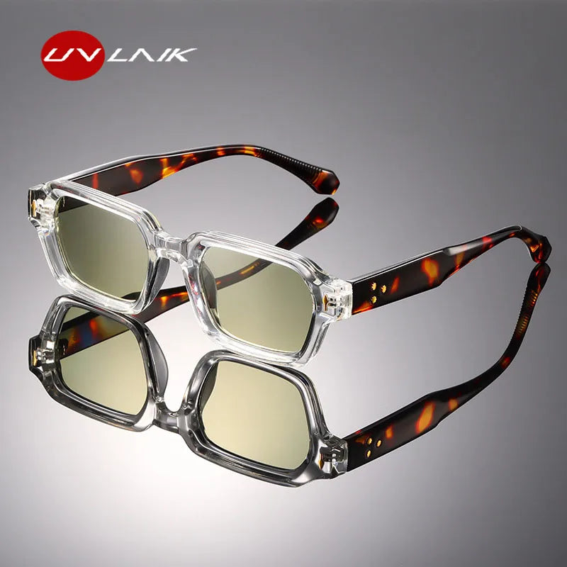 UVLAIK  2026 New Sunglasses Men Classic Retro Brand Designer Sunglass Irregular Thick Frame Women INS Fashion Sun Glasses UV400