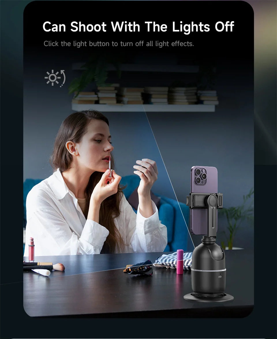 FANGTUOSI 2026 New Gimbal Stabilizer With Light AI Follow Shooting Bracket For TikTok Live Video Photography for iOS Smartphone