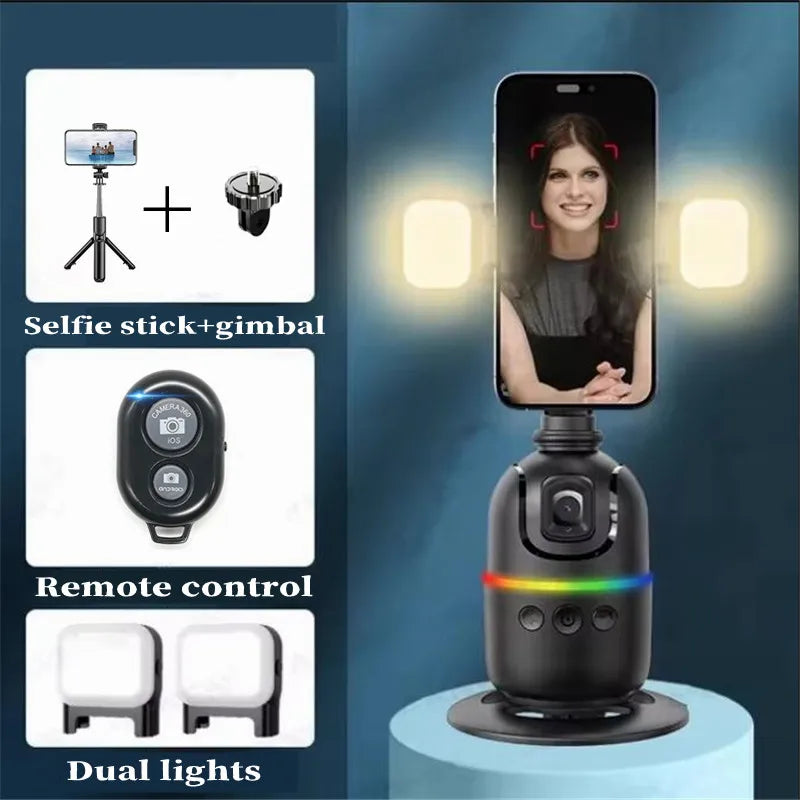 FANGTUOSI 2026 New Gimbal Stabilizer With Light AI Follow Shooting Bracket For TikTok Live Video Photography for iOS Smartphone