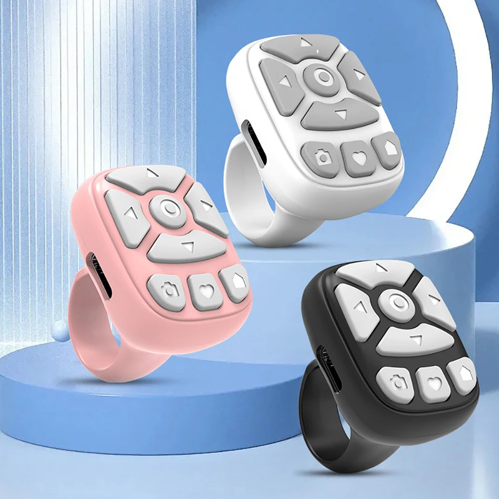 Blutooth Remote Control Scrolling Ring Finger for Tiktok Remote Mobile Phone Video Remote Control Selfie Stick Camera Controller