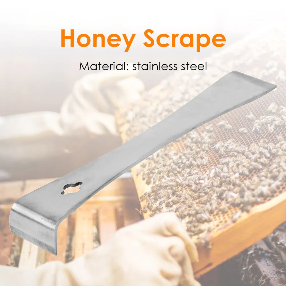 Stainless Steel Hive Bee Equipment Scraper Multifunctional Portable Separate Honeycomb Box with Hook Honey  Beekeeping Tool
