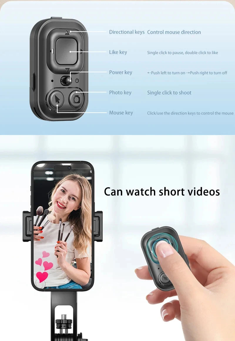 C17 Selfie Stick Intelligent Ai Mobile Follow-Up Anti Shake Retractable Pan Tilt Automatic Camera Tool Phone Holder