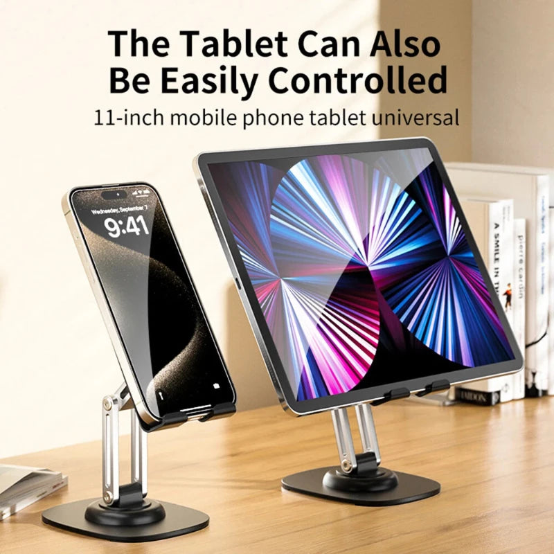 360° Rotation Portable Tablet Holder For Phone iPad iPhone 17 Xiaomi Folding Lazy Desktop Live Mobile Phone Stand Mount Bracket