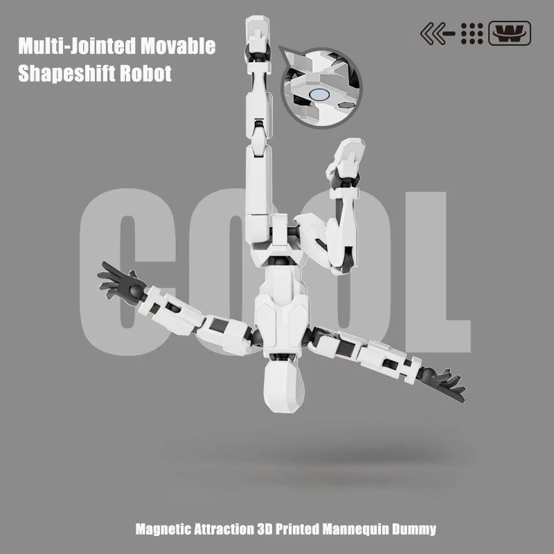 Multi-Jointed Movable Shapeshift Robot Magnetic Attraction 3D Printed Mannequin Dummy 13 Action Figures Toys For Children Adult
