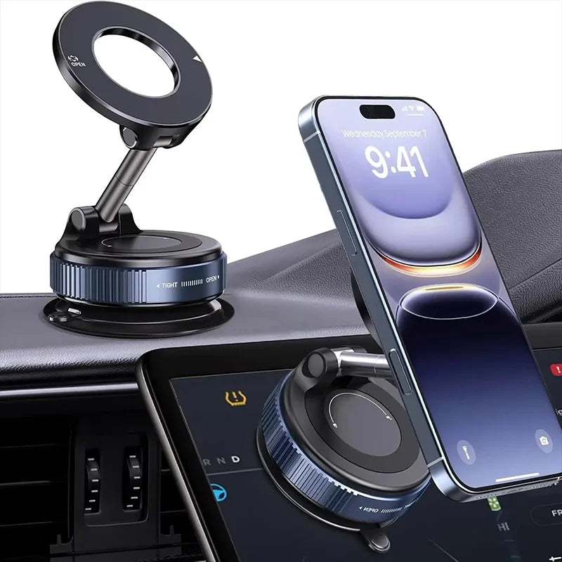 2026 New 360 ° Adjustable Suction Cup Phone Holder Vacuum Magnetic Car Phone Holder Magnetic Foldable Phone Holder Pocket Sized
