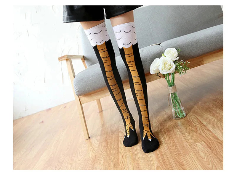 Chicken Feet Socks Chicken Feet Socks Funny Tiktok Same Funny Chicken Feet Socks Valentine's Day Birthday Gift Ostrich M