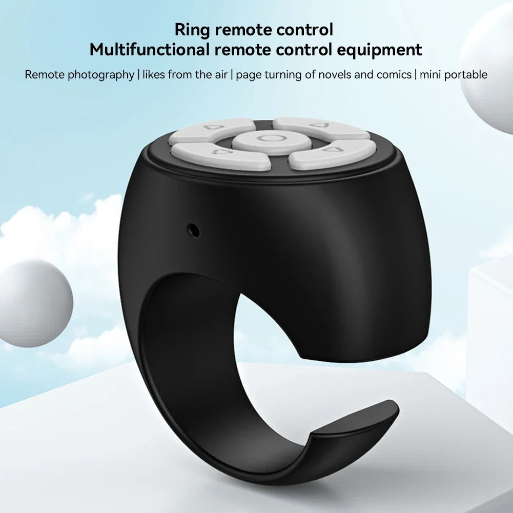 Finger Remote Control Scrolling Ring Tiktoks Remote Mobile Phone Video Remote Control Selfie Stick Camera Bluetoothcompatible