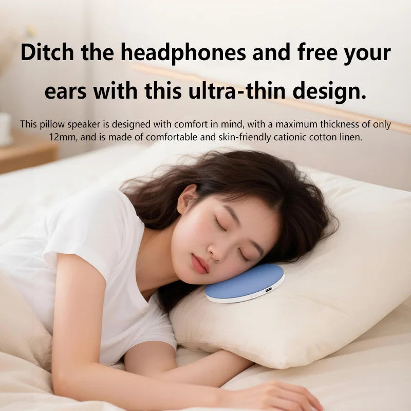 Under Pillow Bluetooth Sleep Speaker Portable Bedside Audio Device Soft Pillow Speaker for Relaxation Sleeping & Home Relaxation
