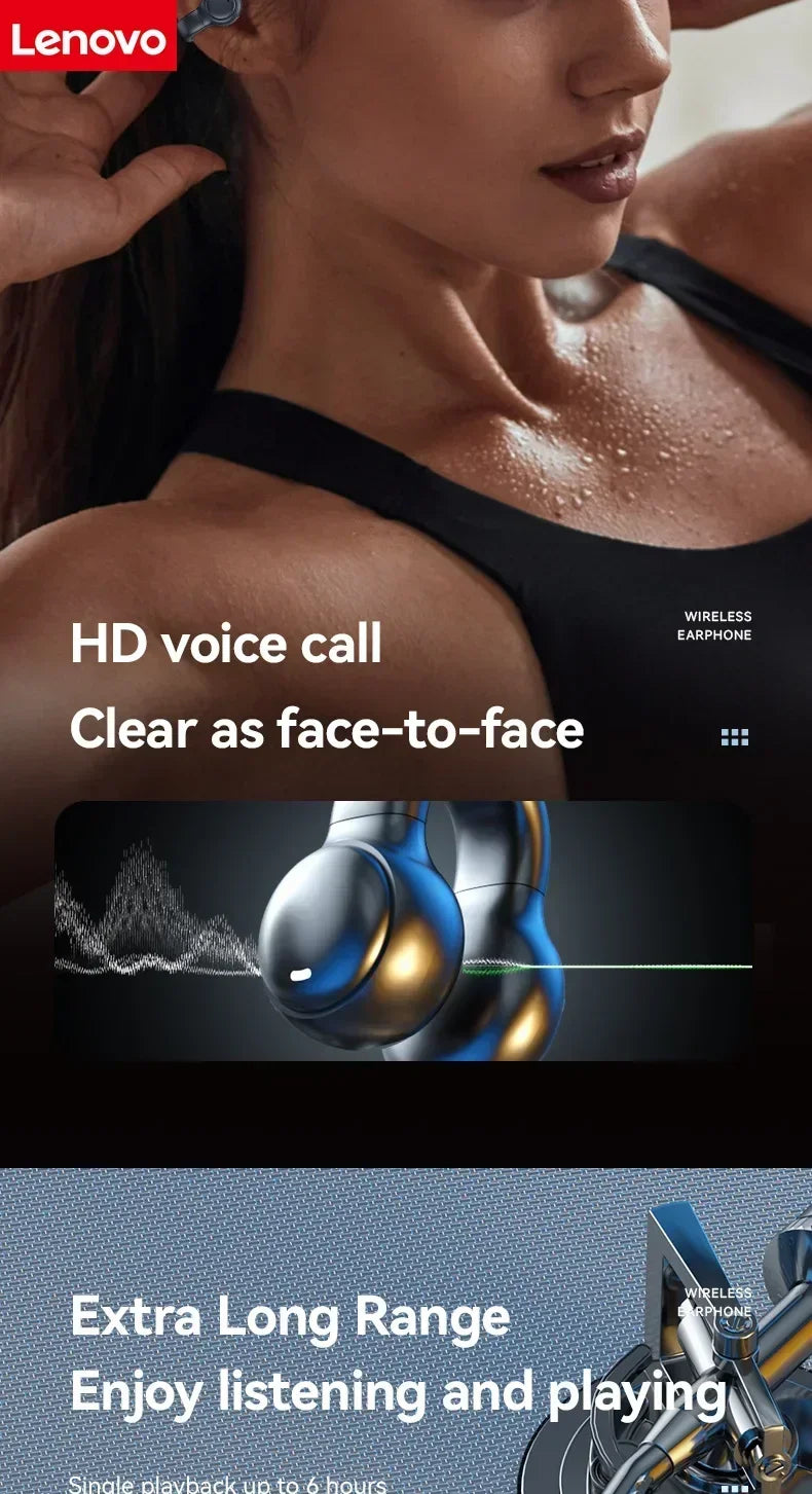 Lenove Original M47 Wireless Earbuds Bluetooth Headset Charging Earphones Bone Conduction Headphones