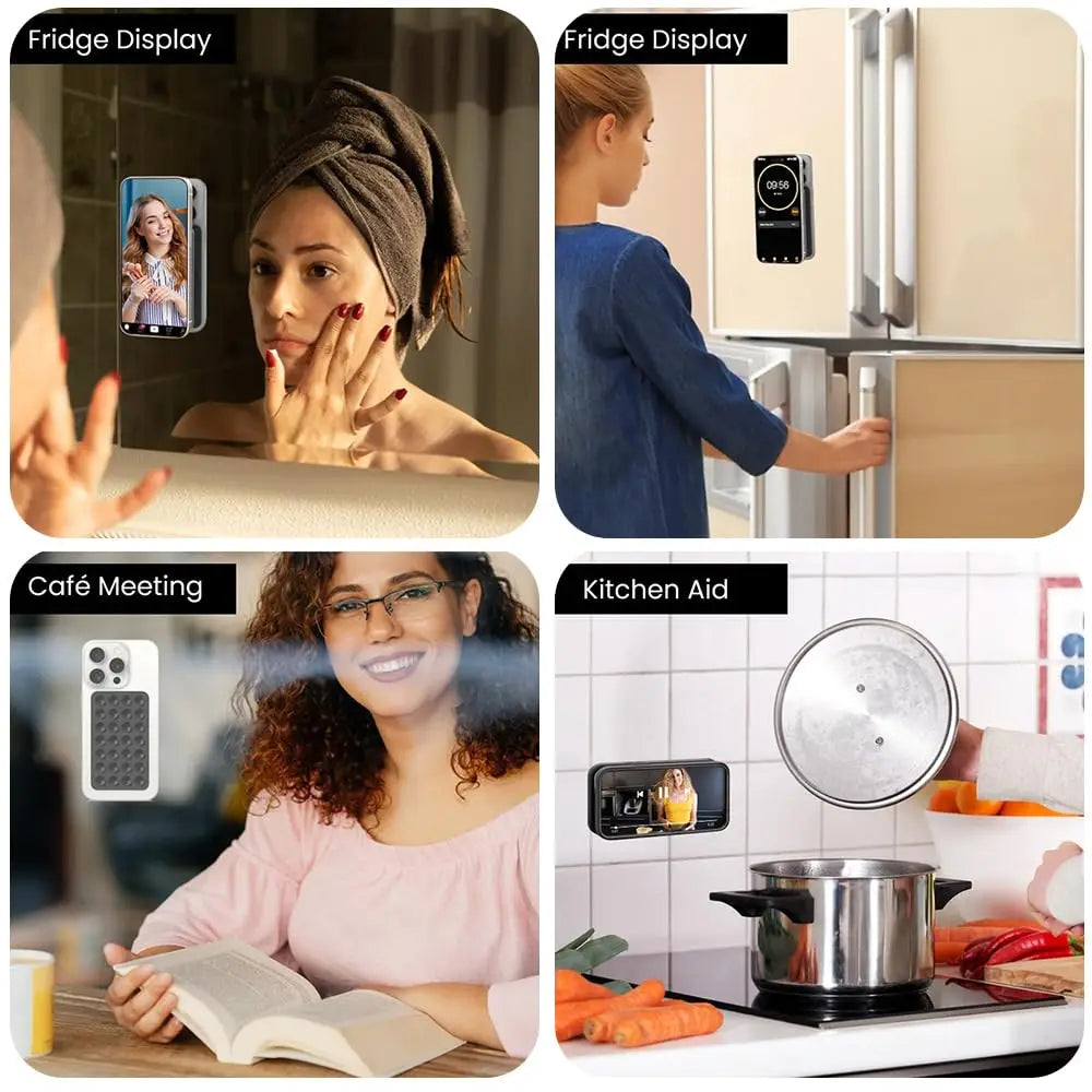 Silicone Suction Cup Phone Mount Double-Sided, Sticky Grip Suction Case Mount, Hands-Free Accessories for Tiktok Videos & Selfie
