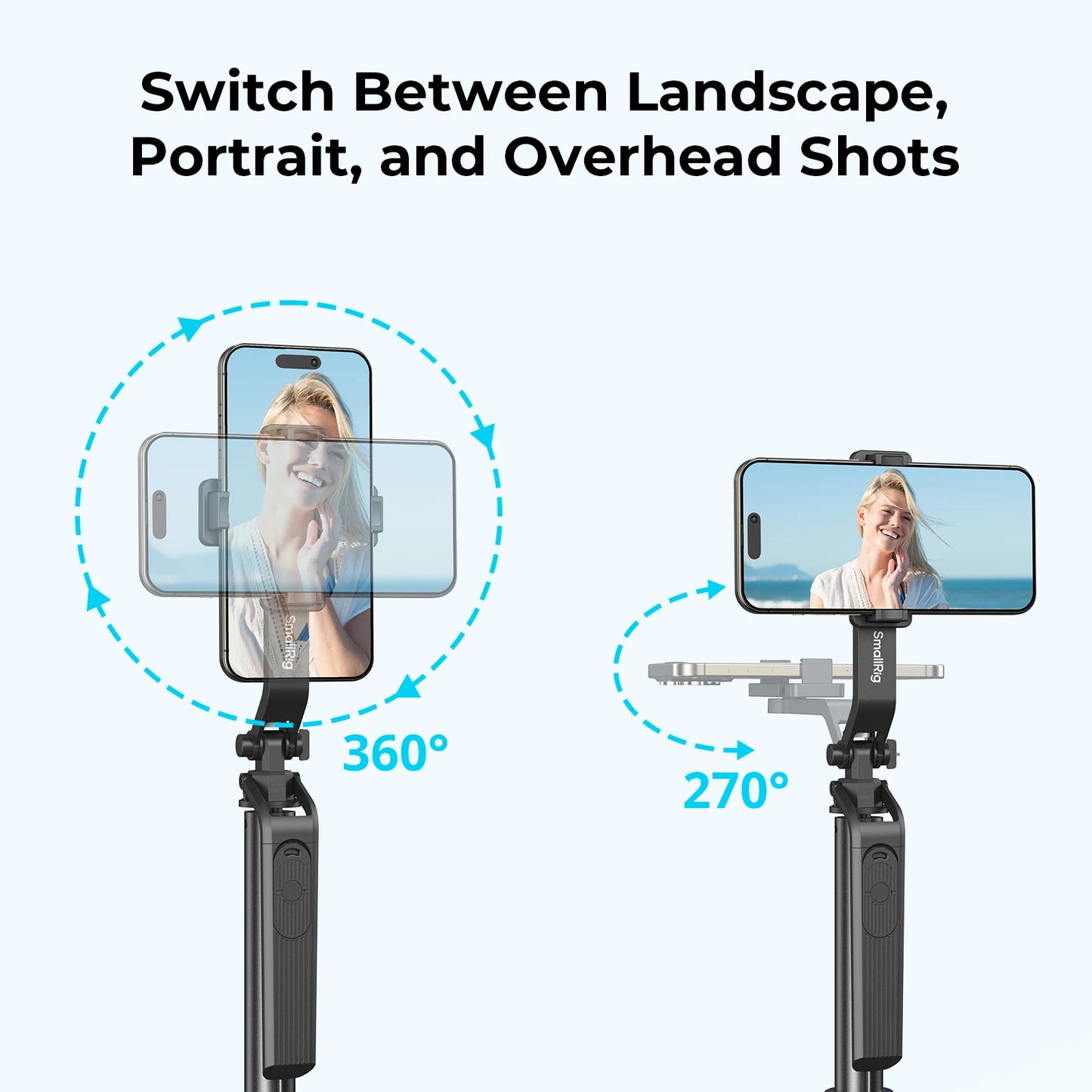 SmallRig Versatile Tripod for Videoing Live Streaming Vlogging, Lightweight Tripod for Outdoor Shooting Phone Camera Suitable