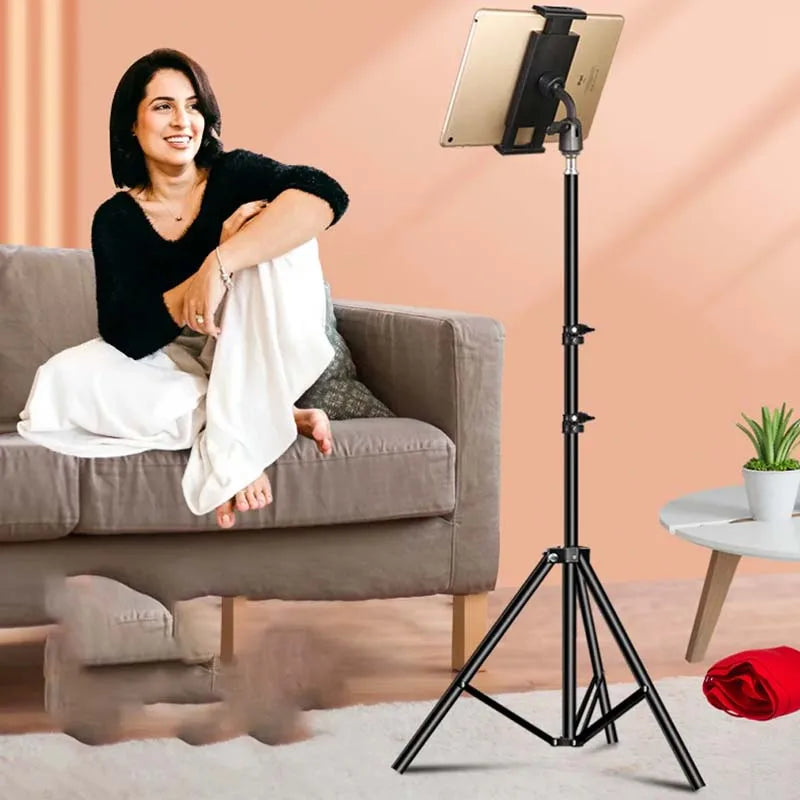 1/2X 1.7M Selfie Stick Tripod Portable Universal Camera Tripod with Mobile Phone Fixing Clip 360° Rotation for Phone Camera Vlog