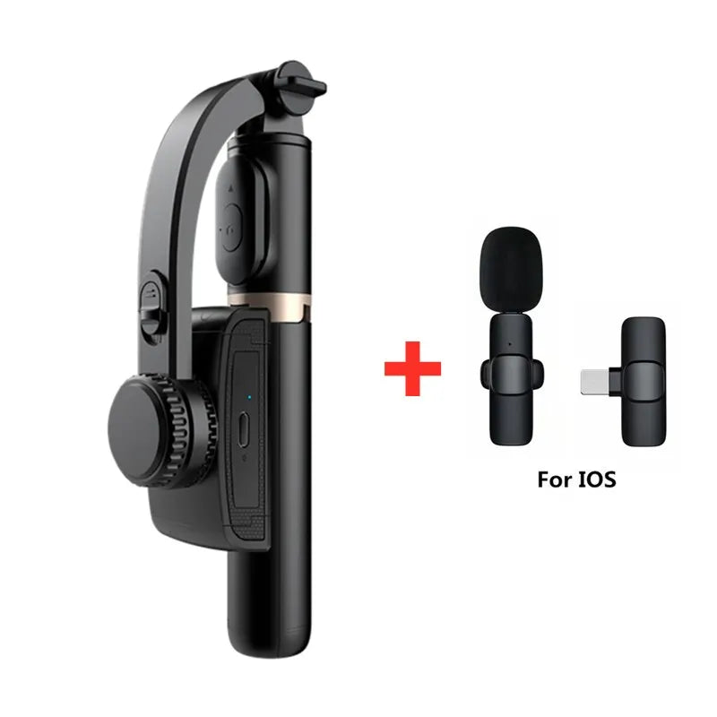 BSLIUFANG NEW mini 360 Rotation Following Shooting Mode Stabilizer Gimbal For Smartphone Live Photography Selfie Stick Tripod