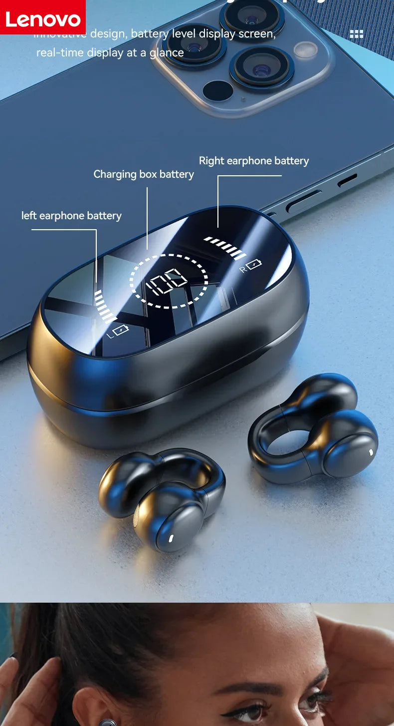 Lenove Original M47 Wireless Earbuds Bluetooth Headset Charging Earphones Bone Conduction Headphones