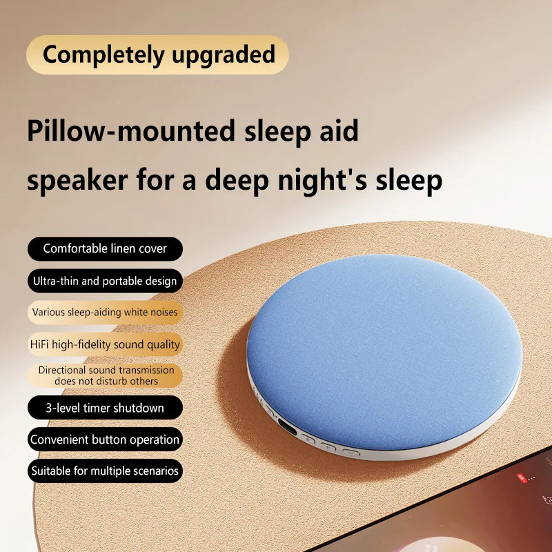 Under Pillow Bluetooth Sleep Speaker Portable Bedside Audio Device Soft Pillow Speaker for Relaxation Sleeping & Home Relaxation