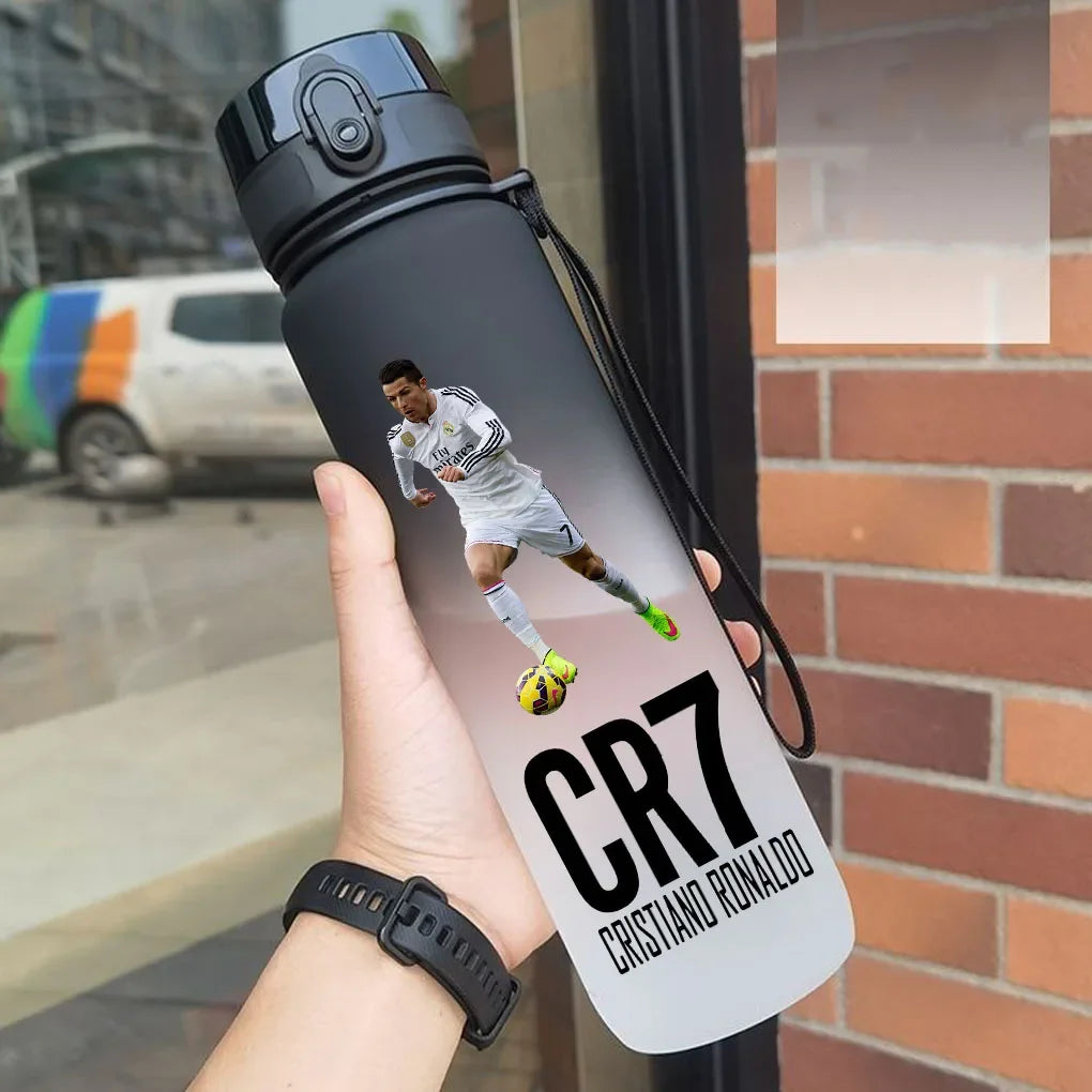 Cristiano Ronaldo Sports Water Bottle Leak Proof Colorful Plastic Cup Drinking Outdoor Travel Portable Gym Fitness Jugs gift