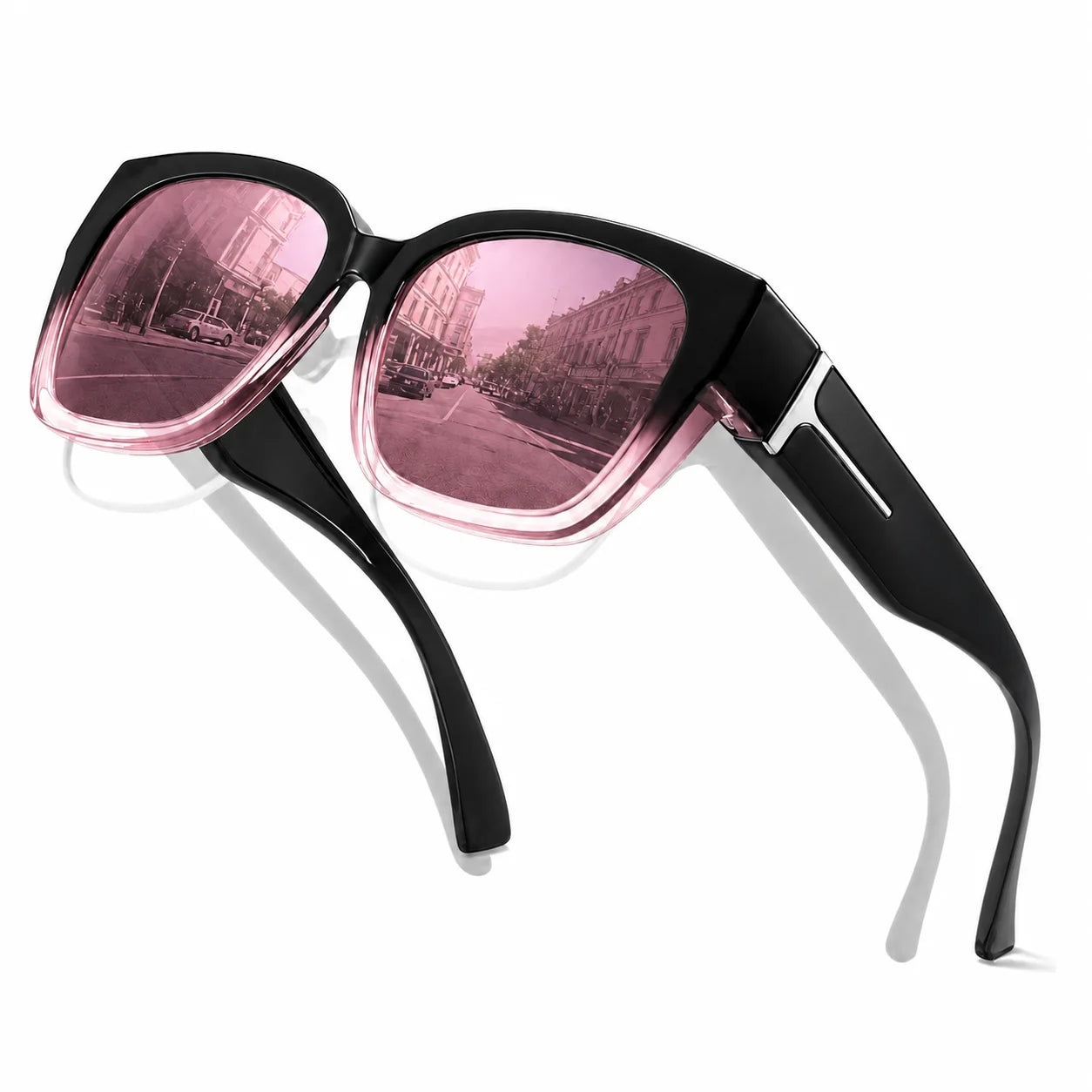Coolear Fit Over Sunglasses Mens Womens Polarised, Wear Over Glasses Sunglasses Ladies Sun Spectacles for Driving Walking Sport UV400 Protection