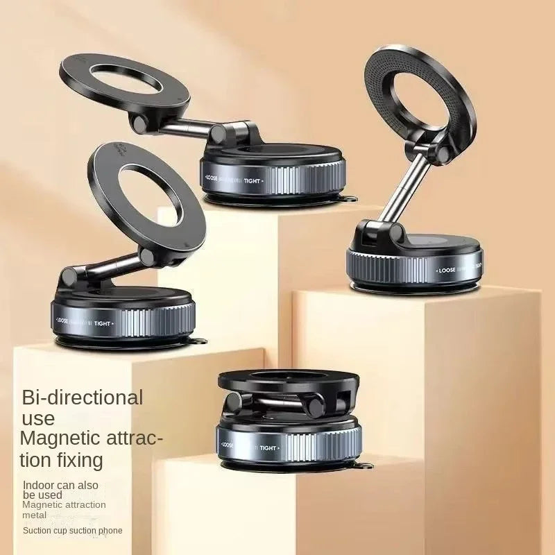 2026 New 360 ° Adjustable Suction Cup Phone Holder Vacuum Magnetic Car Phone Holder Magnetic Foldable Phone Holder Pocket Sized