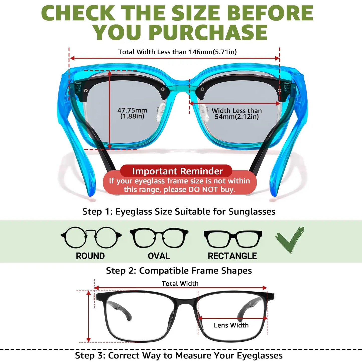 Coolear Fit Over Sunglasses Mens Womens Polarised, Wear Over Glasses Sunglasses Ladies Sun Spectacles for Driving Walking Sport UV400 Protection