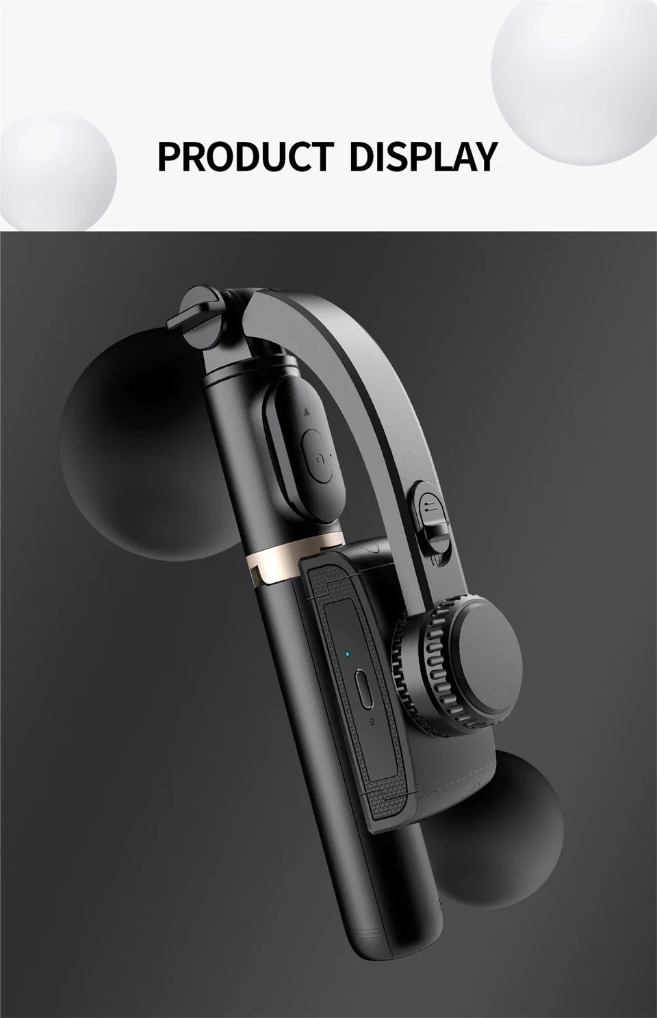 BSLIUFANG NEW mini 360 Rotation Following Shooting Mode Stabilizer Gimbal For Smartphone Live Photography Selfie Stick Tripod