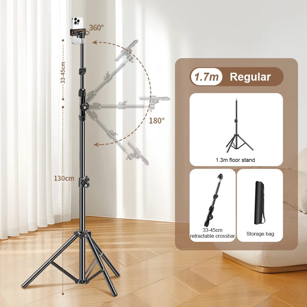 Phone Tripod Adjustable Cell Phone Tripod Stand for Filming Video Recording Live Stream