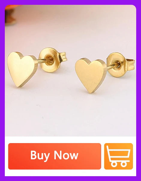 100% Stainless Steel A-Z Initial Earrings for Women Girls Personalize Letter Name Heart Stud Earring Family Jewelry Best Gifts