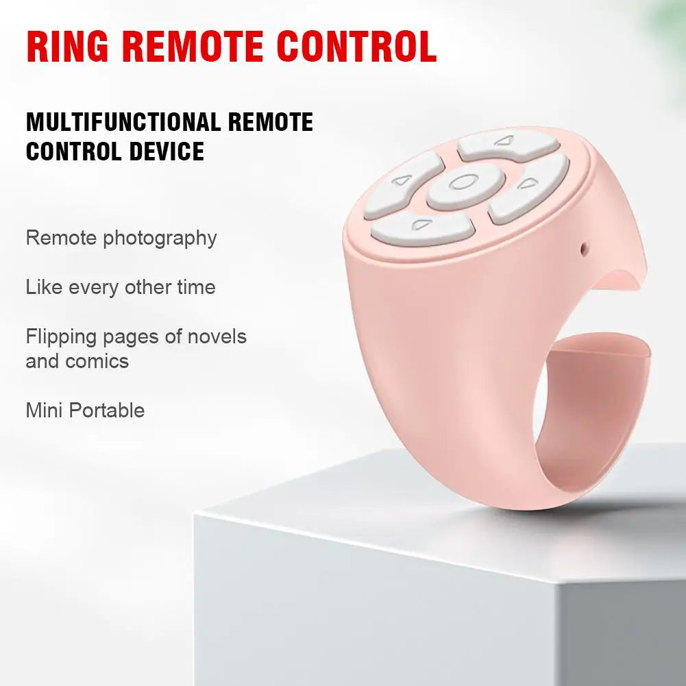 Blutooth Remote Control Scrolling Ring Finger Wireless Mobile Phone Video Selfie Stick Camera Controller Tiktoks Remote