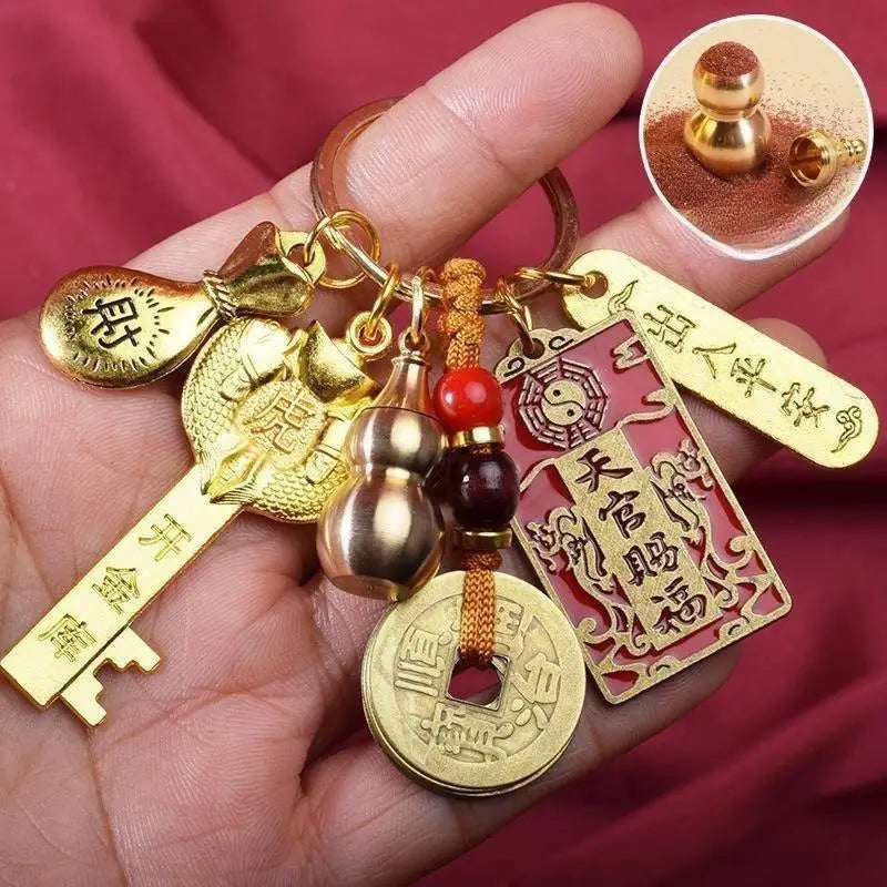 Chinese Zodiac Blessing Keychain 2026 New Year Gifts for Friends Lucky Charm for Car Keys Bags Valentine's Day Birthday Gift