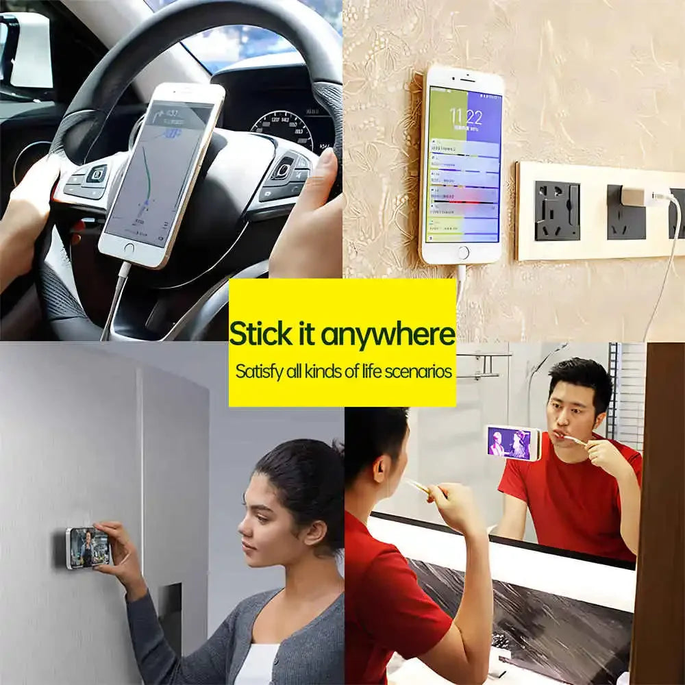 Silicone Suction Cup Phone Mount Double-Sided, Sticky Grip Suction Case Mount, Hands-Free Accessories for Tiktok Videos & Selfie