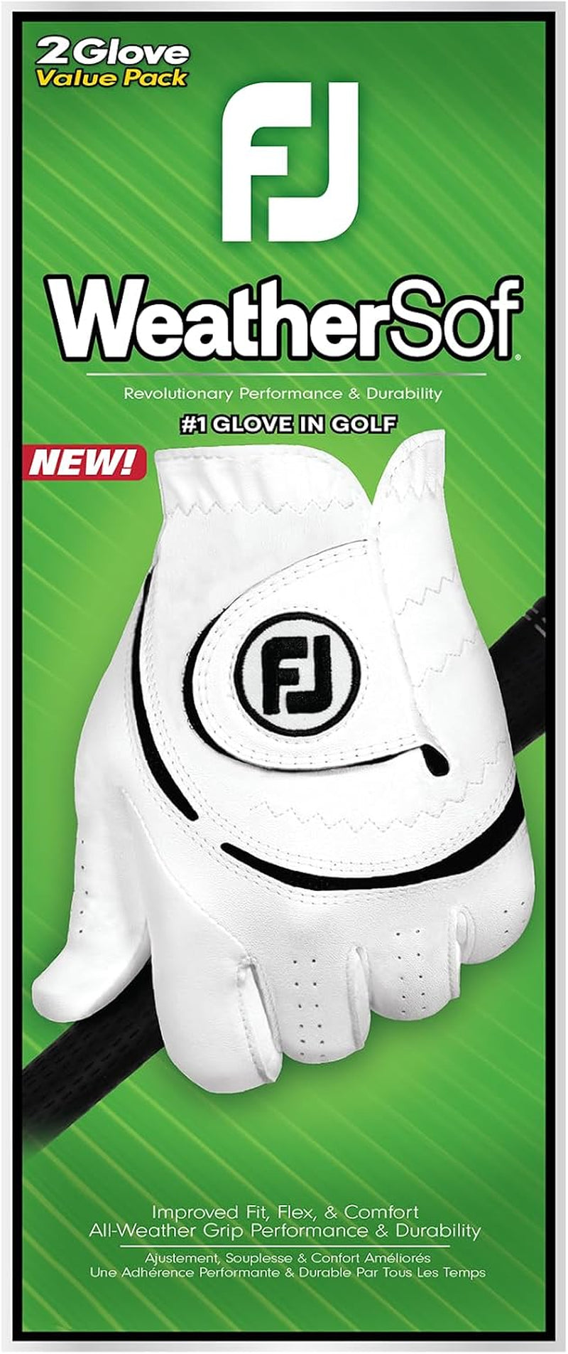 Weathersof Men'S 2-Pack Golf Glove