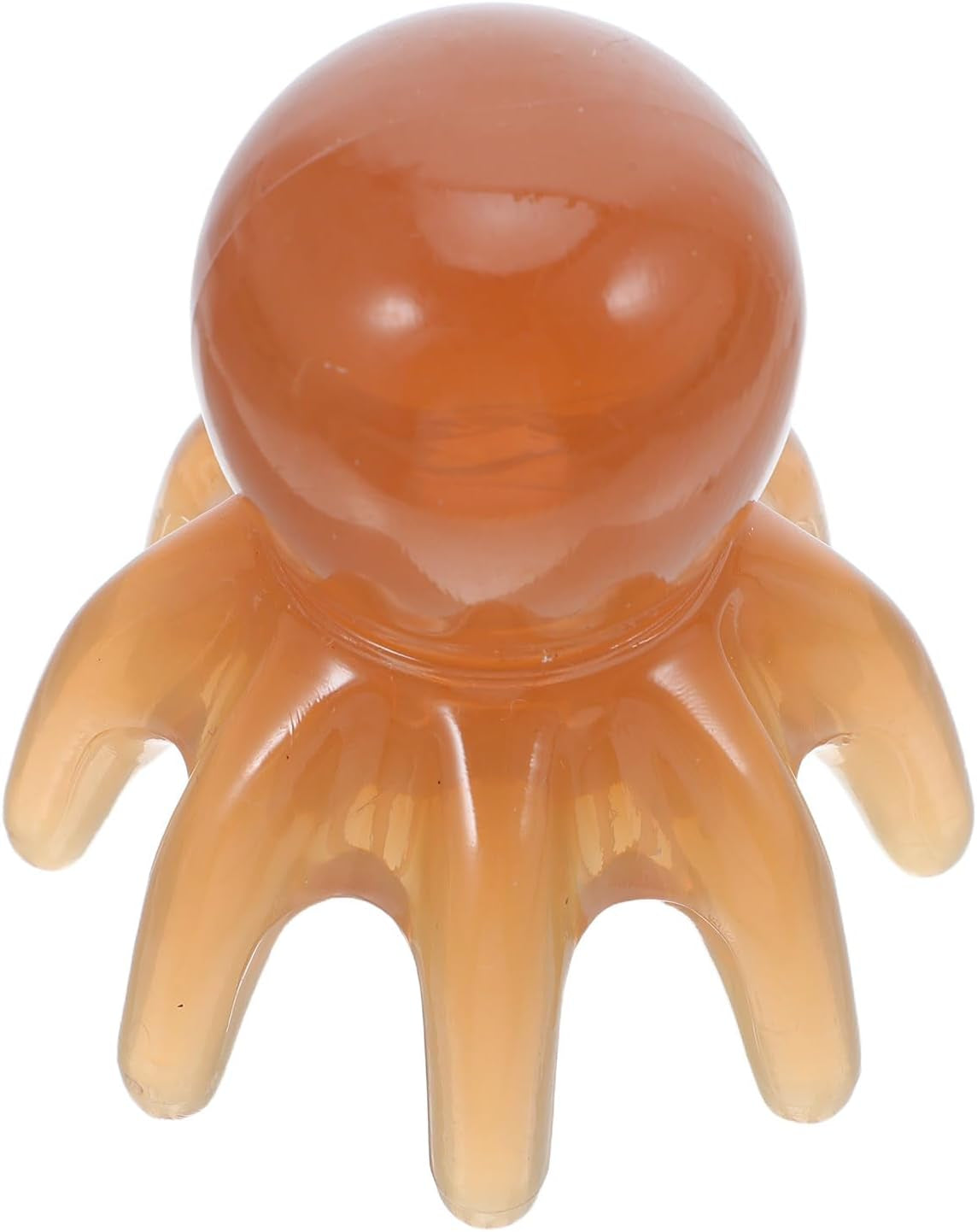 Head Massage Comb Octopus Scalp Massager 7.5Cm Compact Portable Tool Jade-Like Texture for Spa Hair Care and Acupressure Massage