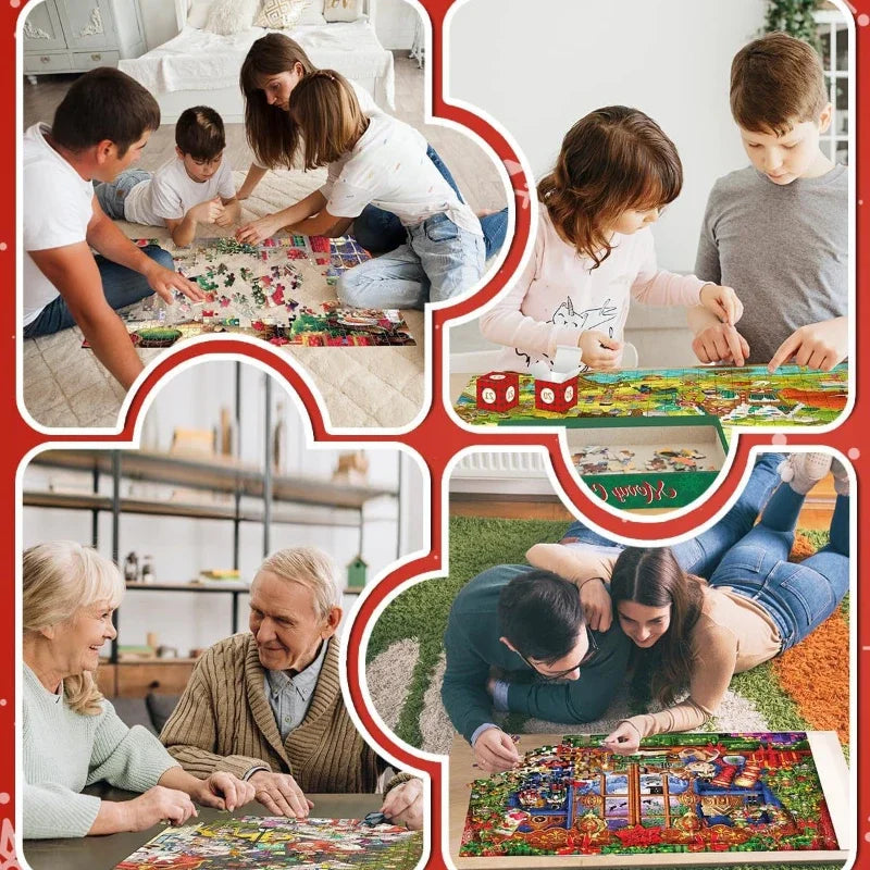 Advent Calendar 2024 Christmas Jigsaw Puzzles 1008Pcs 24 Days Christmas Countdown Calendar Thanksgiving Gift Family Game Puzzle