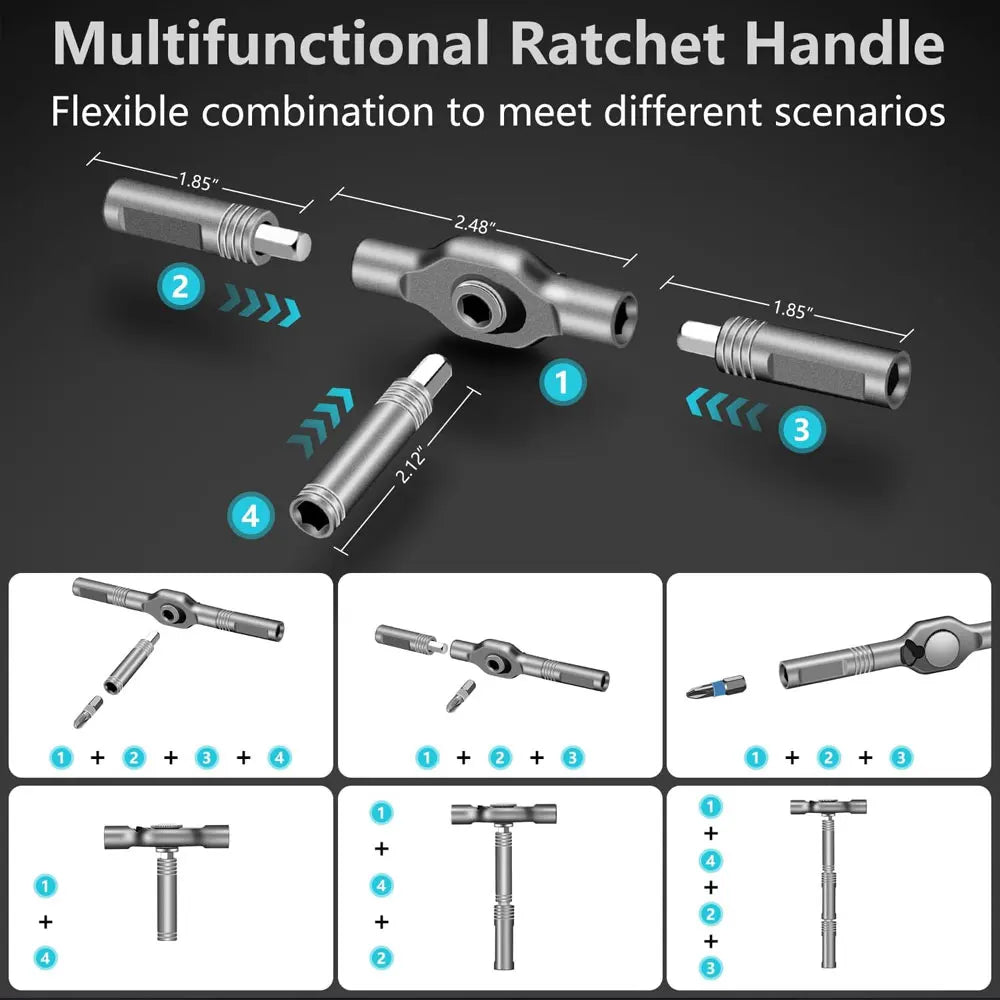 24-In-1 Magnetic Screwdriver Set, DIY Ratchet Mini Screwdriver Set, Detachable Precision Screwdriver Kit