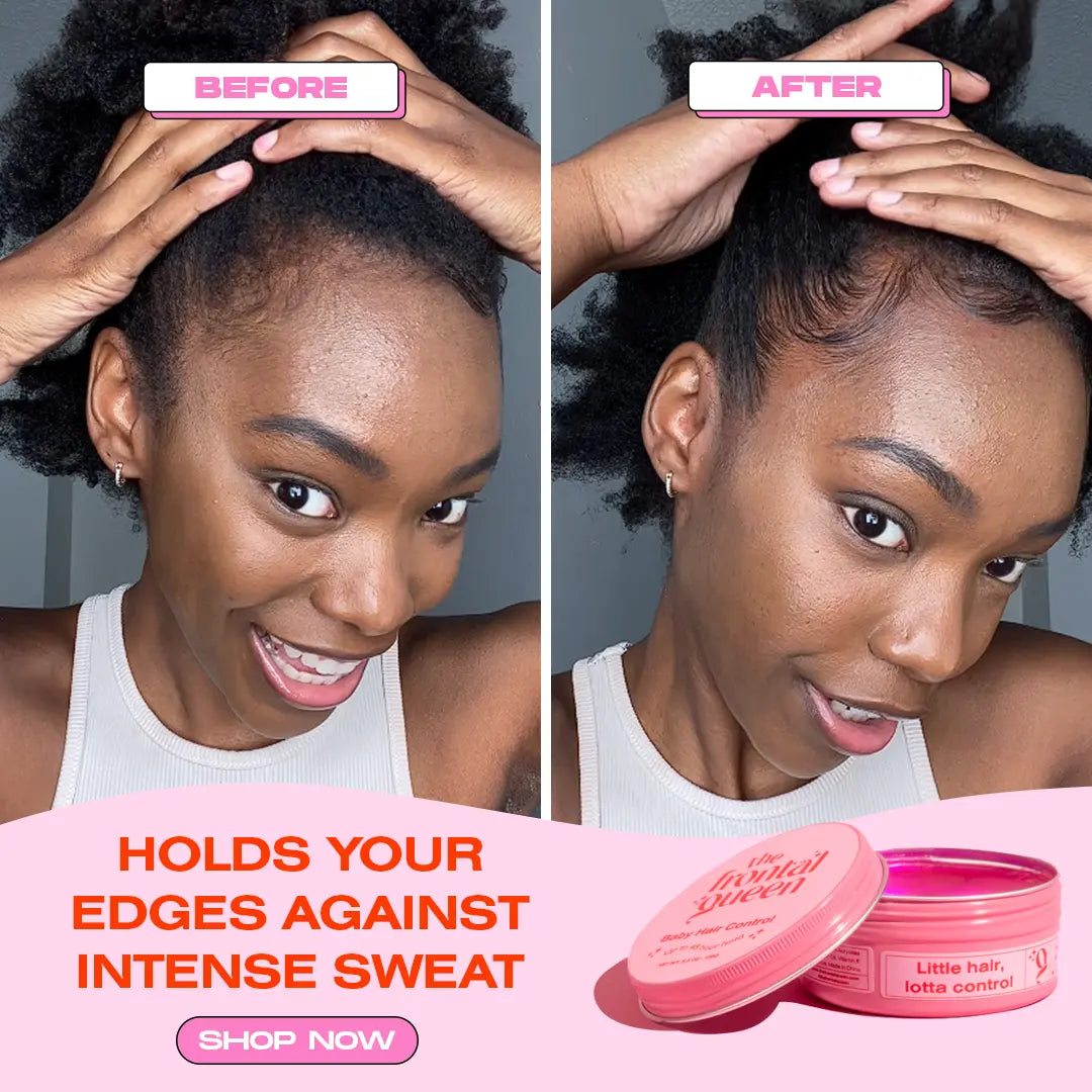 The Frontal Queen Baby Hair Control Gel - 48 Hour Hold, Argan Oil Infused, Frizz Taming, Moisture Boosting, Non-Flaky Formula for 4C Haircare