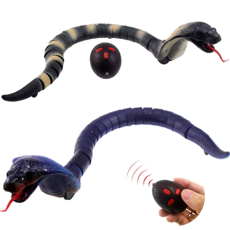 RC Snake Realistic Snake Toys Infrared Receiver Electric Simulated Animal Cobra Viper Toy Joke Trick Mischief for Kids Halloween