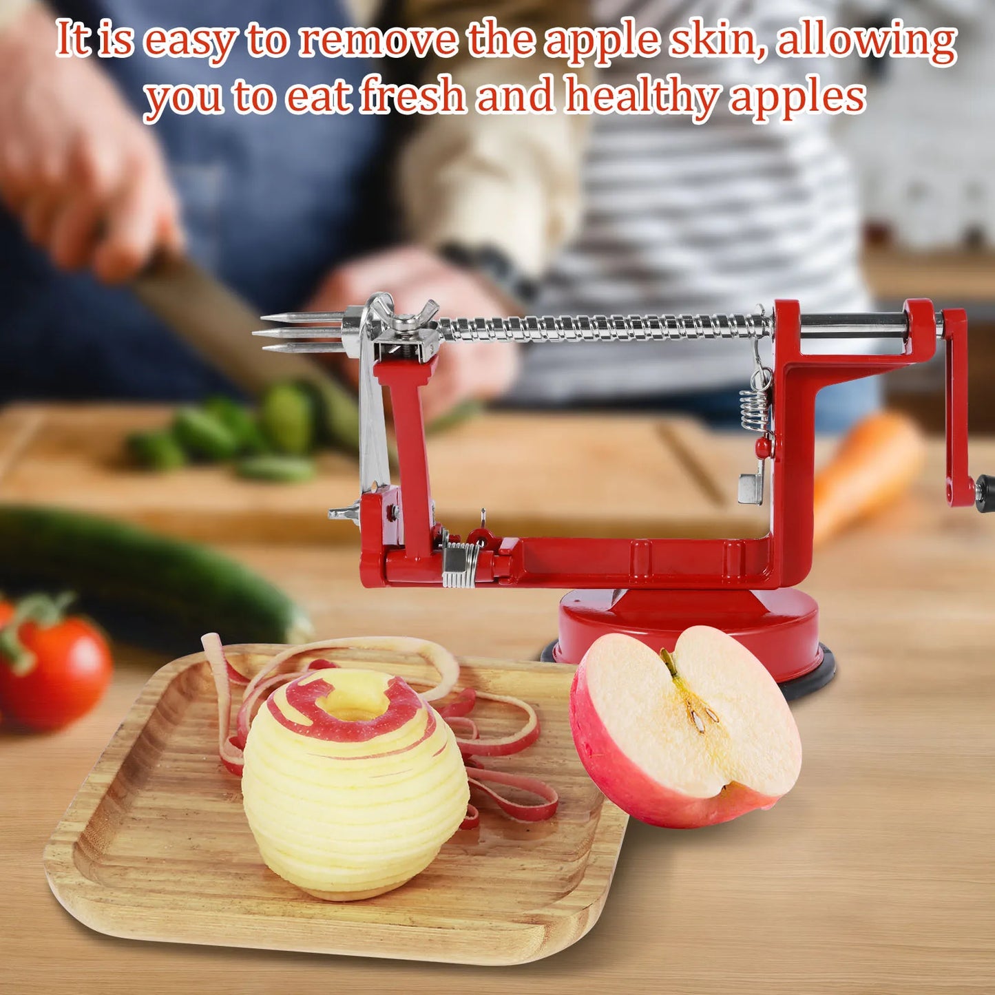 Apple Peeler Stainless Steel Core Slice Cutter 3 in 1 Hand-Cranked Fruit Peeler Slicing Tools Kitchen Apple Slicer Corer Cutter