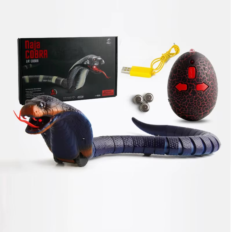 RC Snake Realistic Snake Toys Infrared Receiver Electric Simulated Animal Cobra Viper Toy Joke Trick Mischief for Kids Halloween