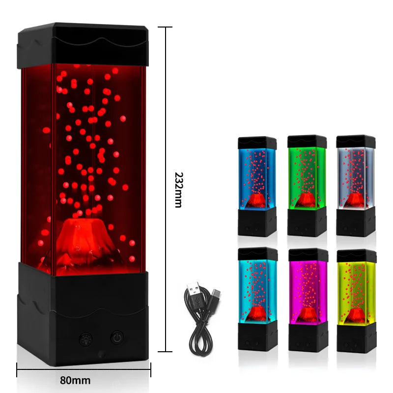 LED Lava Volcano Light Home Decoration Night Light Creative Children'S Toys Desktop Decoration Lamp Boys Andgirls DIY Gift