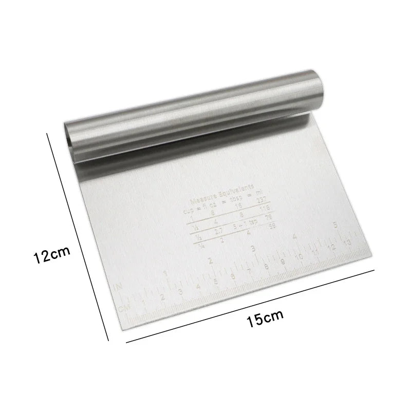 6"/8" Stainless Steel Cake Scraper DIY Dough Pastry Spatulas Buttercream Edge Smoother Cake Decorating Tools Baking Accessories