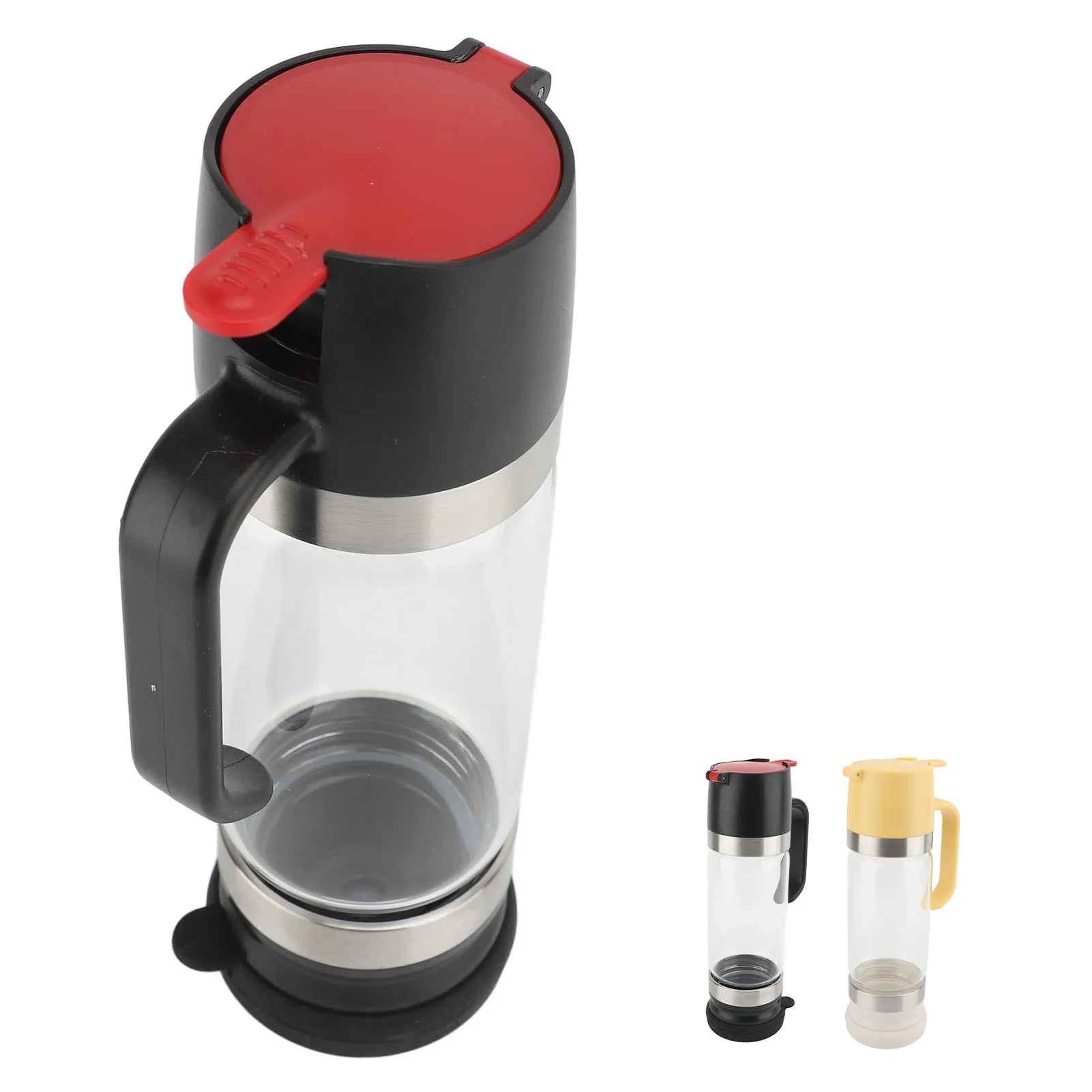 Honey Dispenser 350Ml Clear Glass Syrup Dispenser with Handle Prevent Dripping Honey Container for Coffee Shops Restaurants Home
